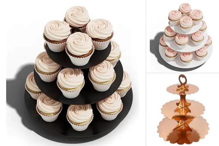 Detailed view of Best 3-Tier Cardboard Cupcake Stands