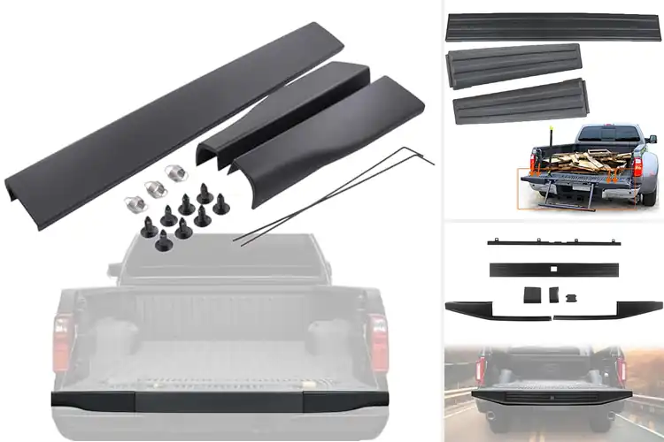 Detailed view of Best Black Tailgate Step Cap Set