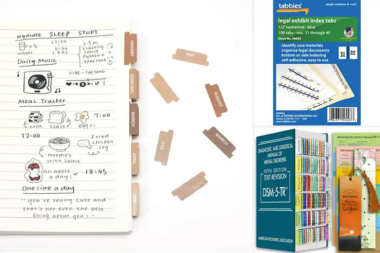 Detailed view of Best Laminated Index Tabs: Organize Documents Effortlessly