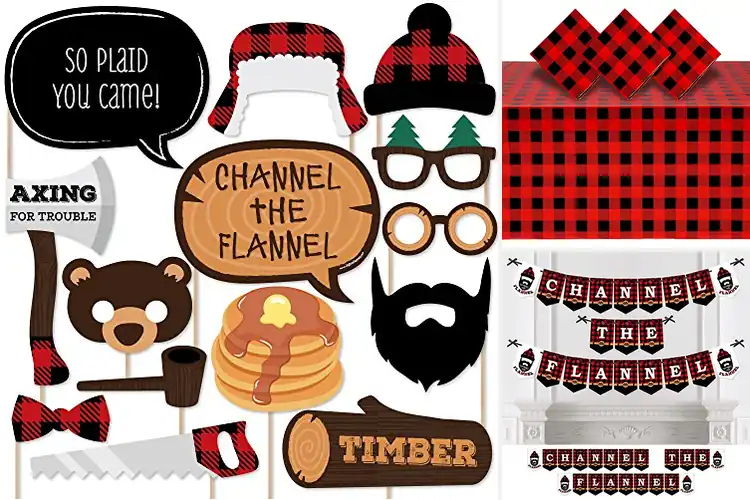 Detailed view of Best Lumberjack Party Decorations