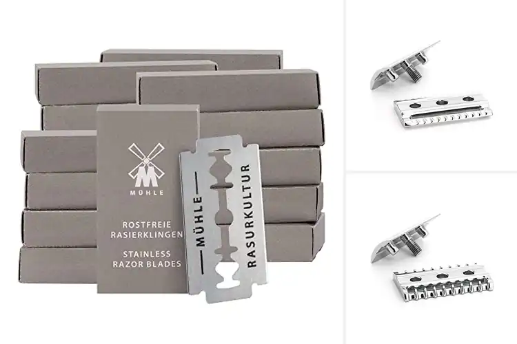 Detailed view of Best Mühle Safety Razor Heads