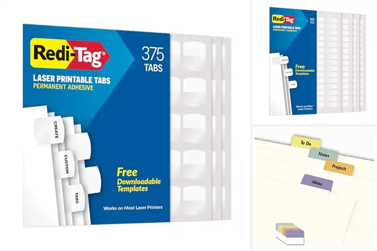Detailed view of Best Printed Index Tabs