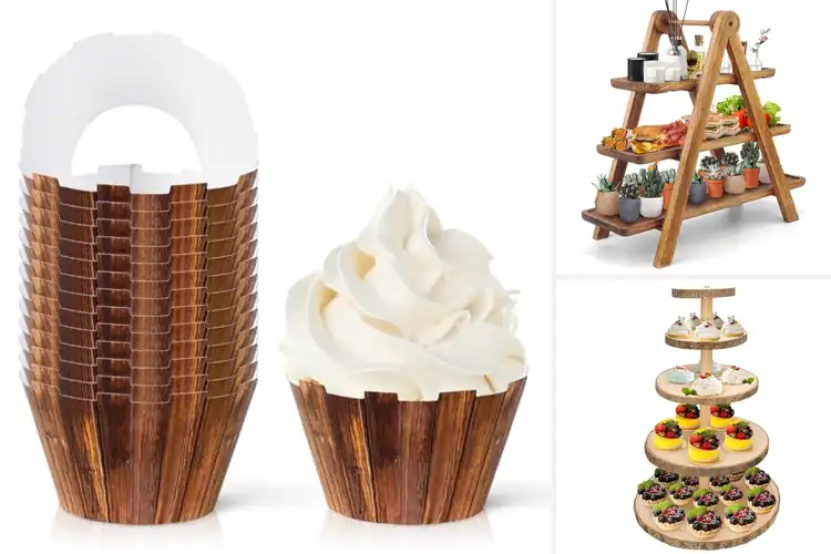 Detailed view of Best Rustic Forest Cupcake Holders