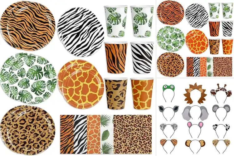 Detailed view of Best Rustic Jungle Animal Party Supplies