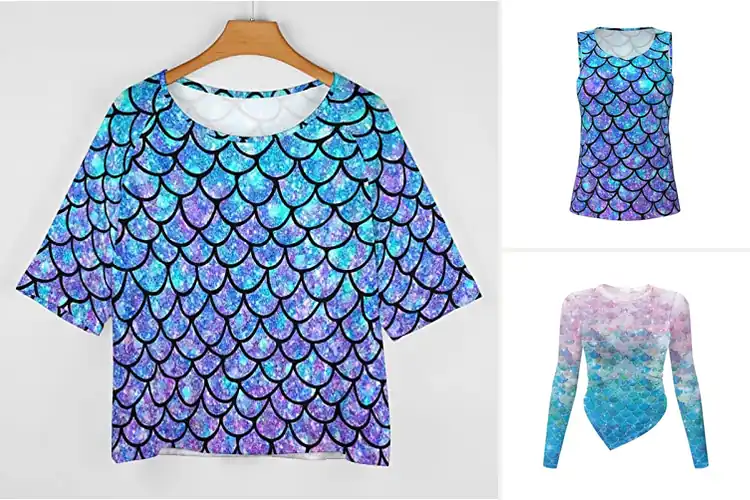 Detailed view of Best Scale Patterned Tops