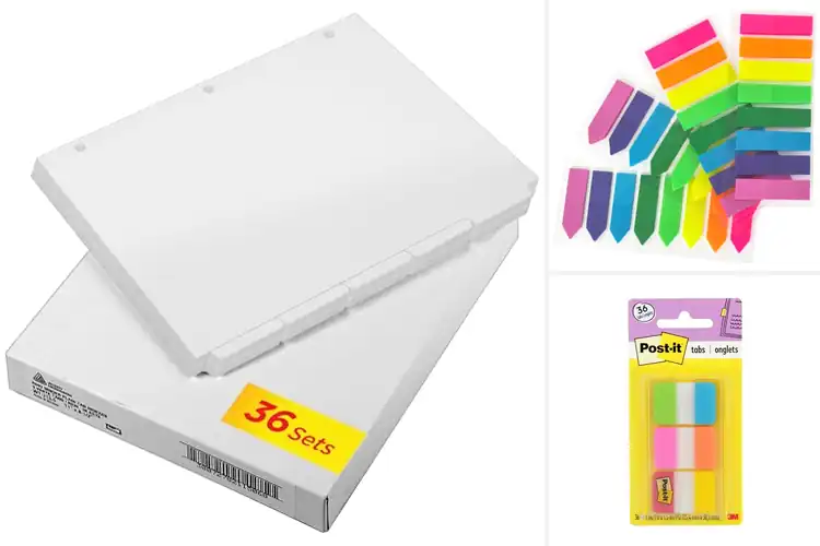 Detailed view of Best Tear-Resistant Index Tabs: Organize Files Durably