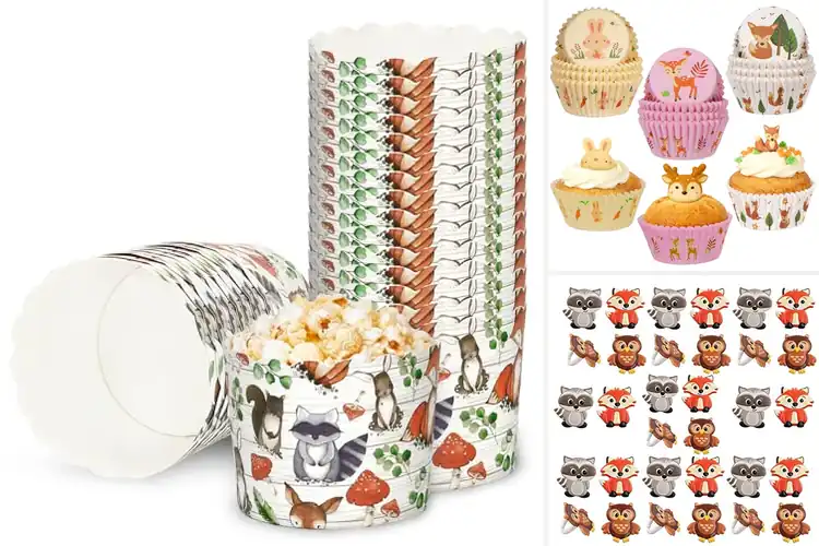 Detailed view of Best Woodland Animal Cupcake Holders